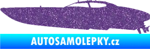 Samolepka Motorový člun 002 levá Ultra Metalic fialová