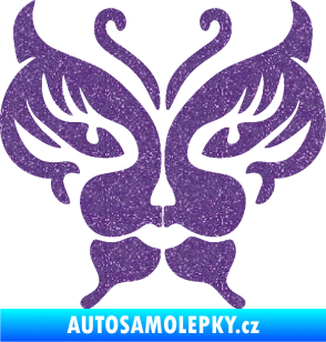 Samolepka Motýl 016 kočičí obličej Ultra Metalic fialová