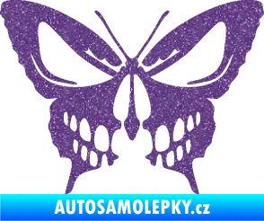 Samolepka Motýl 017 lebka Ultra Metalic fialová