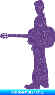 Samolepka Music 003 levá hráč na kytaru Ultra Metalic fialová