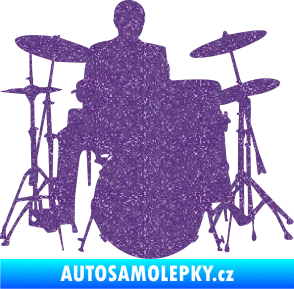Samolepka Music 009 pravá hráč na bicí Ultra Metalic fialová