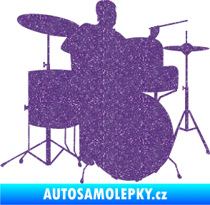 Samolepka Music 011 pravá hráč na bicí Ultra Metalic fialová