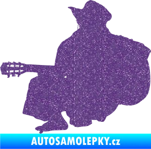 Samolepka Music 014 levá hráč na kytaru Ultra Metalic fialová