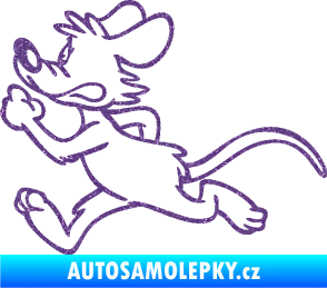 Samolepka Myš 001 levá sprintuje Ultra Metalic fialová