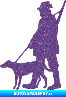 Samolepka Myslivec 002 levá Ultra Metalic fialová