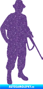 Samolepka Myslivec 004 pravá Ultra Metalic fialová