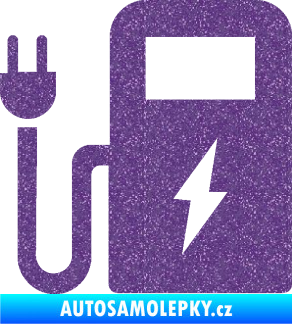Samolepka Nabíjecí stanice 001 levá elektromobil charge Ultra Metalic fialová