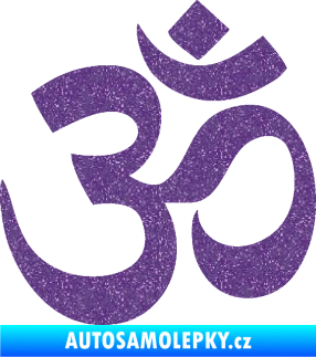 Samolepka Náboženský symbol Hinduismus Óm 001 Ultra Metalic fialová