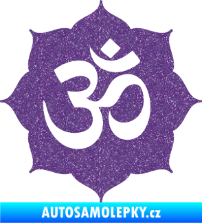 Samolepka Náboženský symbol Hinduismus Óm 002 Ultra Metalic fialová