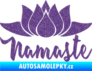 Samolepka Namaste 001 lotosový květ Ultra Metalic fialová