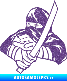Samolepka Ninja silueta levá Ultra Metalic fialová