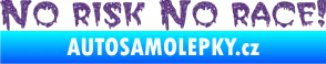 Samolepka No risk no race 002 Ultra Metalic fialová