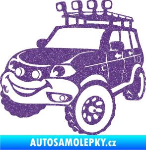 Samolepka Off Road 005 levá veselé autíčko Ultra Metalic fialová
