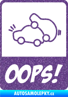 Samolepka Oops love cars 002 Ultra Metalic fialová