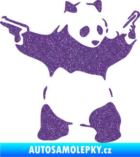 Samolepka Panda 007 pravá gangster Ultra Metalic fialová