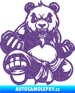 Samolepka Panda 012 levá Kung Fu bojovník Ultra Metalic fialová