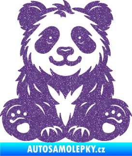 Samolepka Panda 013 levá spokojená Ultra Metalic fialová