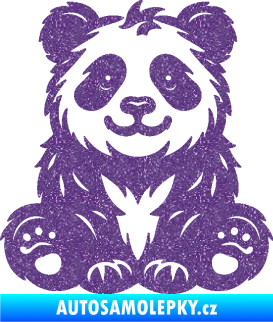 Samolepka Panda 013 pravá spokojená Ultra Metalic fialová
