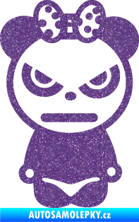 Samolepka Panda girl Ultra Metalic fialová