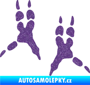 Samolepka Papoušek 008 stopy levá Ultra Metalic fialová