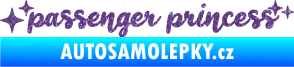 Samolepka Passenger Princess 002 nápis s hvězdičkami Ultra Metalic fialová