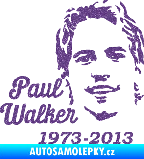 Samolepka Paul Walker 007 RIP Ultra Metalic fialová