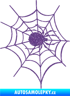 Samolepka Pavouk 016 pravá s pavučinou Ultra Metalic fialová