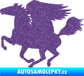 Samolepka Pegas 001 levá okřídlený kůň Ultra Metalic fialová