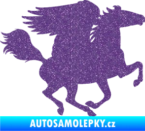 Samolepka Pegas 001 pravá okřídlený kůň Ultra Metalic fialová