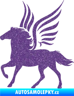 Samolepka Pegas 002 levá okřídlený kůň Ultra Metalic fialová