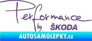 Samolepka Performance by Škoda Ultra Metalic fialová