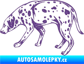 Samolepka Pes 001 levá Dalmatin Ultra Metalic fialová