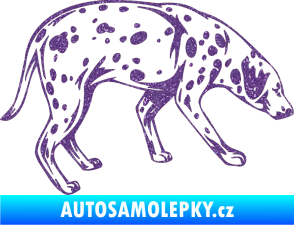 Samolepka Pes 001 pravá Dalmatin Ultra Metalic fialová