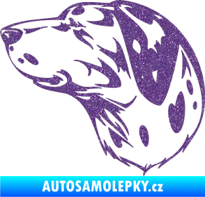 Samolepka Pes 002 levá Dalmatin Ultra Metalic fialová