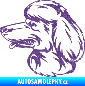 Samolepka Pes 013 levá Pudl Ultra Metalic fialová