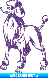 Samolepka Pes 014 levá Pudl Ultra Metalic fialová