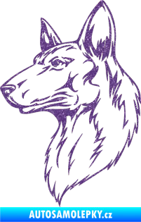 Samolepka Pes 019 levá Ultra Metalic fialová