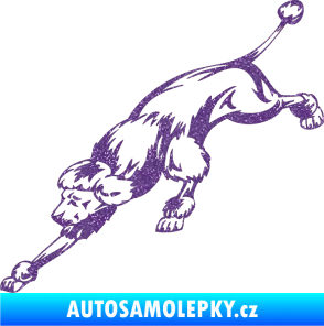 Samolepka Pes 022 levá Pudl Ultra Metalic fialová