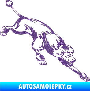 Samolepka Pes 022 pravá Pudl Ultra Metalic fialová