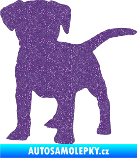 Samolepka Pes 056 levá štěně Ultra Metalic fialová