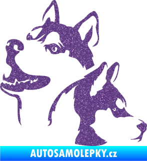 Samolepka Pes 117 levá husky Ultra Metalic fialová