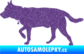Samolepka Pes 121 levá německý ovčák Ultra Metalic fialová