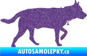 Samolepka Pes 121 pravá německý ovčák Ultra Metalic fialová