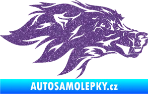 Samolepka Pes 127 pravá hlava Ultra Metalic fialová