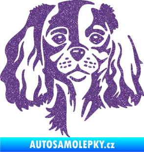Samolepka Pes 132 levá Cavalier king Charles spaniel Ultra Metalic fialová