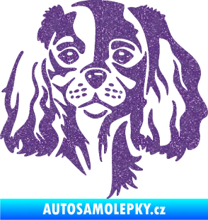 Samolepka Pes 132 pravá Cavalier king Charles spaniel Ultra Metalic fialová