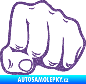 Samolepka Pěst 003 pravá Ultra Metalic fialová