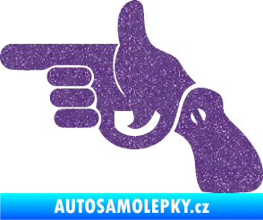 Samolepka Pistole 002 levá han gun Ultra Metalic fialová