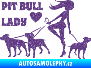 Samolepka Pit Bull lady levá Ultra Metalic fialová