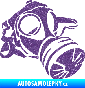 Samolepka Plynová maska pravá Ultra Metalic fialová